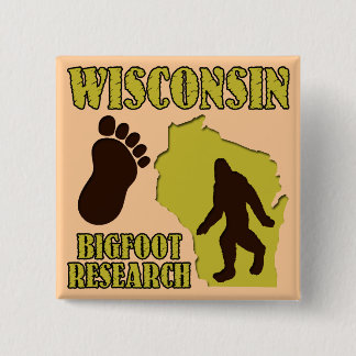 Bóton Quadrado 5.08cm Pesquisa de Wisconsin Bigfoot