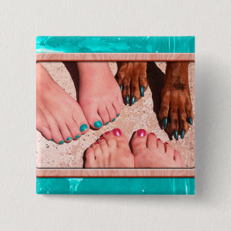 Bóton Quadrado 5.08cm Peticure - dia dos termas do Pedicure