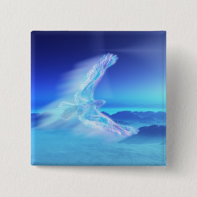 Bóton Quadrado 5.08cm Phoenix do botão norte (Frente)