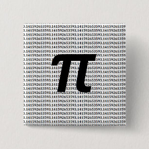 Bóton Quadrado 5.08cm Pi: 3,14 Geek da matemática