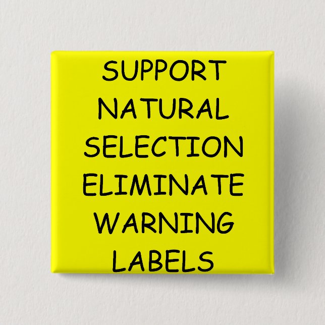 Bóton Quadrado 5.08cm Piada da evolução de DARWIN (Frente)