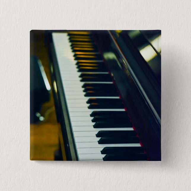 Bóton Quadrado 5.08cm Piano bonito (Frente)