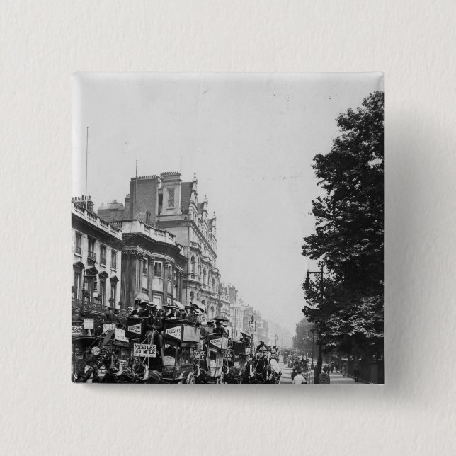 Bóton Quadrado 5.08cm Piccadilly, Londres (Frente)