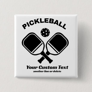 Bóton Quadrado 5.08cm Pickleball Club Pickleball Paddle & Ball Personali