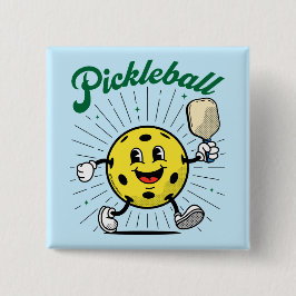 Bóton Quadrado 5.08cm PICKLEBALL MASCOT por PickleballPlayerz