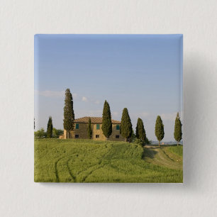 Bóton Quadrado 5.08cm Pienza, Val d'Orcia, província de Siena, Toscana,