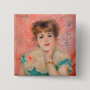 Bóton Quadrado 5.08cm Pierre-Auguste Renoir - Atriz Jeanne Samary