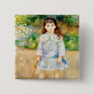 Bóton Quadrado 5.08cm Pierre-Auguste Renoir - Criança com chicote