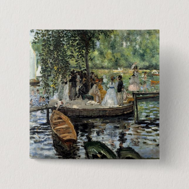 Bóton Quadrado 5.08cm Pierre-Auguste Renoir - La Grenouillere (Frente)