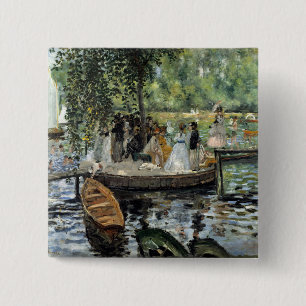 Bóton Quadrado 5.08cm Pierre-Auguste Renoir - La Grenouillere