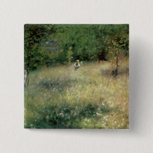 Bóton Quadrado 5.08cm Pierre um o primavera de Renoir em Chatou