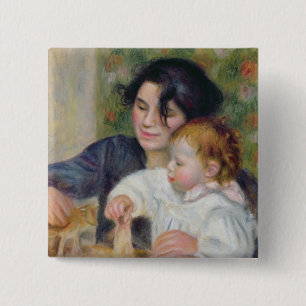 Bóton Quadrado 5.08cm Pierre um Renoir Gabrielle e Jean