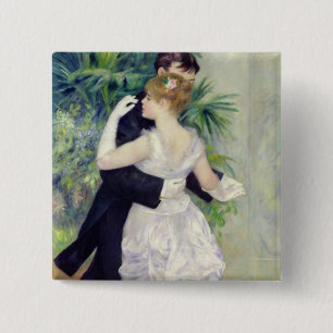 Bóton Quadrado 5.08cm Pierre uma dança de Renoir na cidade