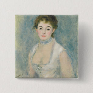 Bóton Quadrado 5.08cm Pierre uma senhora Henriot de Renoir