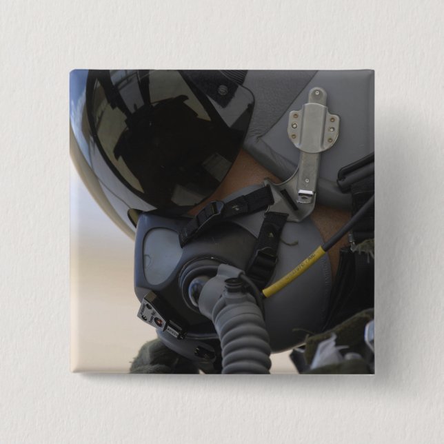 Bóton Quadrado 5.08cm Piloto senta-se em seu Thunderbolt II A-10 (Frente)