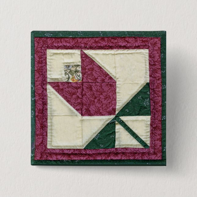 Bóton Quadrado 5.08cm Pin acolchoado da tulipa do Potholder (Frente)