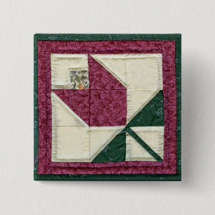 Bóton Quadrado 5.08cm Pin acolchoado da tulipa do Potholder