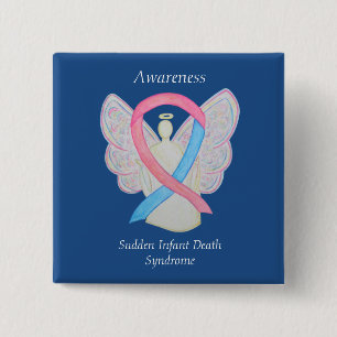 Bóton Quadrado 5.08cm Pin anjo da consciência da morte súbita da Crian