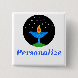 Bóton Quadrado 5.08cm Pin brilhante do cálice UU/botão