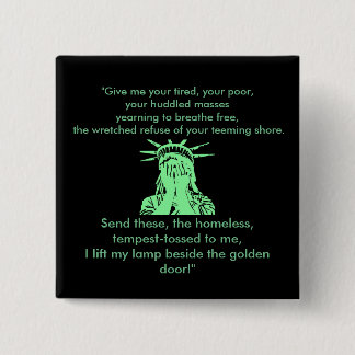 Bóton Quadrado 5.08cm Pin de grito da liberdade