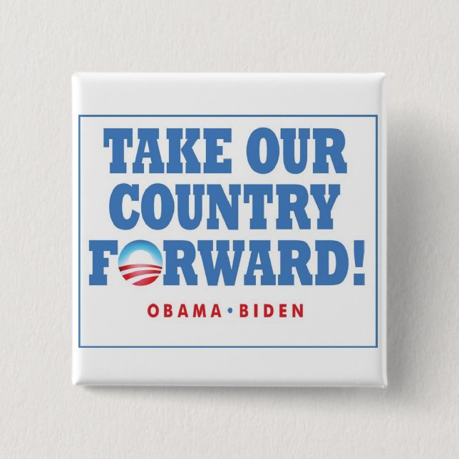 Bóton Quadrado 5.08cm Pin de Obama-Biden TOCF (Frente)