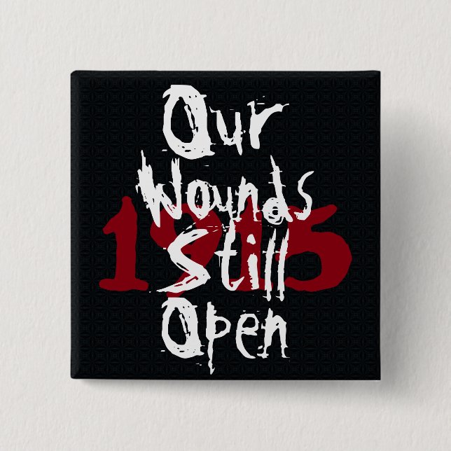 Bóton Quadrado 5.08cm Pin do Genocídio Armênio (Frente)