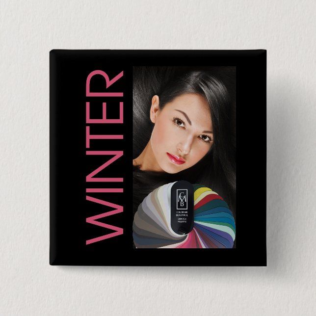 Bóton Quadrado 5.08cm Pin do inverno (Frente)