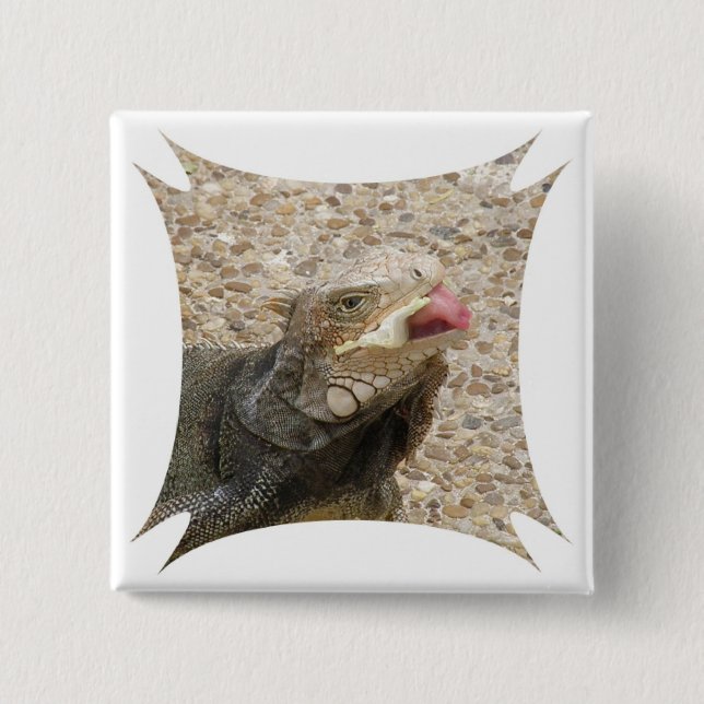 Bóton Quadrado 5.08cm Pin do quadrado da língua do lagarto (Frente)
