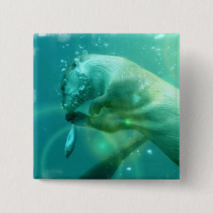 Bóton Quadrado 5.08cm Pin do quadrado da lontra da natação