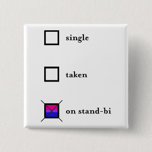 Bóton Quadrado 5.08cm Pin do Suporte-bi