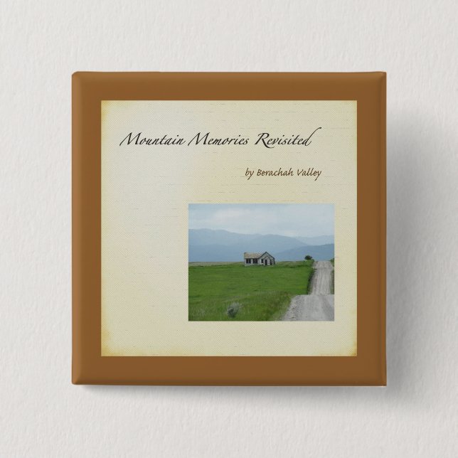 Bóton Quadrado 5.08cm Pin do vale de Berachah (Frente)