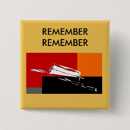 Bóton Quadrado 5.08cm Pin escuro assustador do chapéu