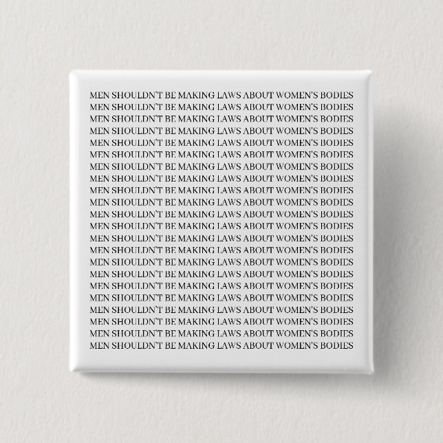 Bóton Quadrado 5.08cm Pin feminista - Pro escolha (Frente)