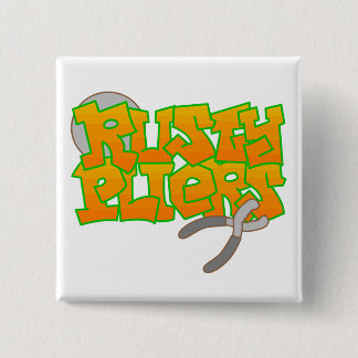 Bóton Quadrado 5.08cm Pin oxidado