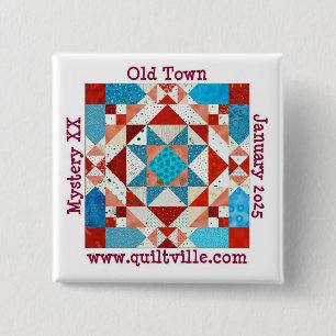 Bóton Quadrado 5.08cm Pin para o mistério da Cidade Antiga