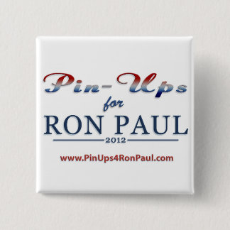 Bóton Quadrado 5.08cm PIn-UPS para o botão quadrado de Ron Paul