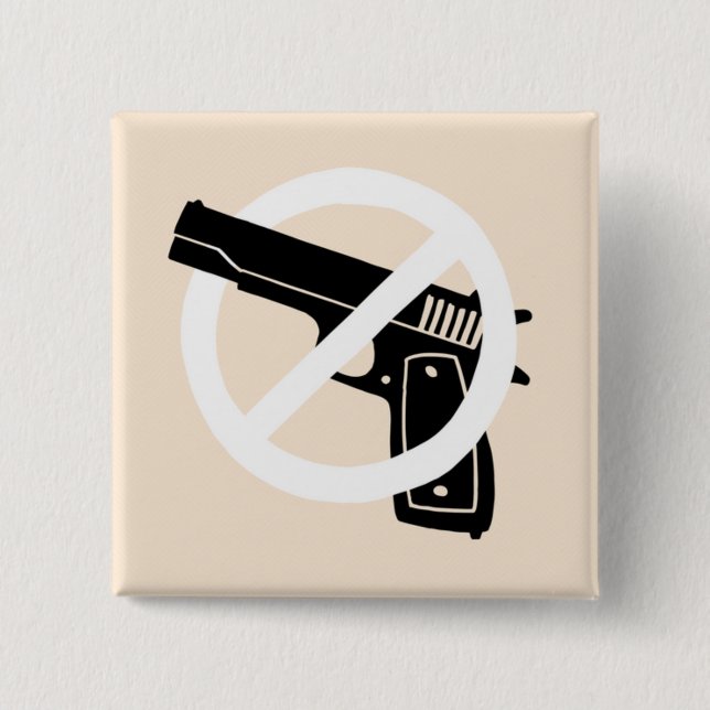 Bóton Quadrado 5.08cm pino da Anti-arma (Frente)