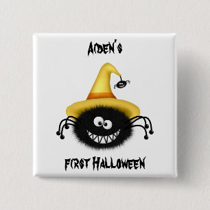 Bóton Quadrado 5.08cm pino da aranha do bobo