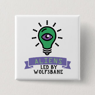 Bóton Quadrado 5.08cm Pino de Aliens da Equipe Scrimo