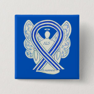 Bóton Quadrado 5.08cm Pino de Arte Personalizado da Fita de Sensibiliza