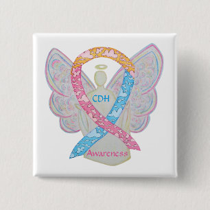 Bóton Quadrado 5.08cm Pino de sensibilização CDH Hérnia Diafragmátic