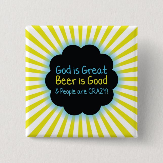 Bóton Quadrado 5.08cm Pino de Verão (Frente)