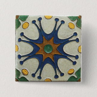Bóton Quadrado 5.08cm Pino do Azulejo Vintage