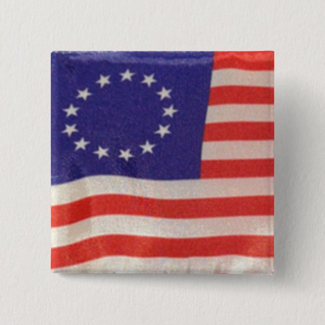 Bóton Quadrado 5.08cm Pino do Botão da Praça da Bandeira Americana da Be (Frente)