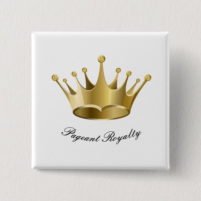 Bóton Quadrado 5.08cm Pino do Botão Pageant (Frente)