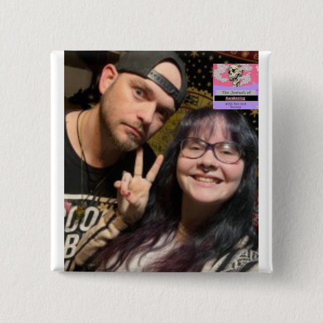 Bóton Quadrado 5.08cm Pino do botão para roupa. (Frente)