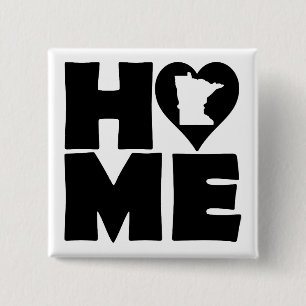 Bóton Quadrado 5.08cm Pino do Crachá do Botão do Estado do Coração do Mi