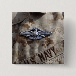 Bóton Quadrado 5.08cm Pino do dispositivo da guerra da força marinha de