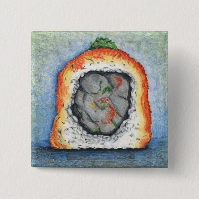 Bóton Quadrado 5.08cm pino do hamachi (Frente)