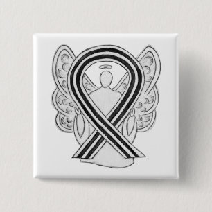 Bóton Quadrado 5.08cm Pino Personalizado da Fita de Consciência do Anjo 